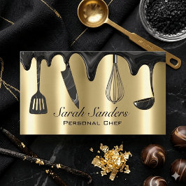 Cartão De Visita Serviços Profissionais de Chef Pessoal Chic Cateri