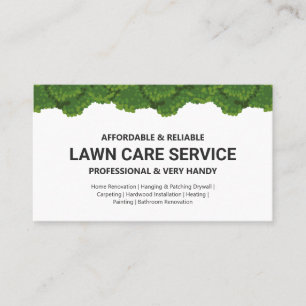 Cartão De Visita Serviços Profissionais De Cuidados E Paisagem