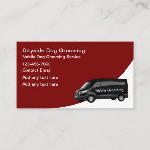 Cartão De Visita Serviços Simples de Higiene Canina Móvel 