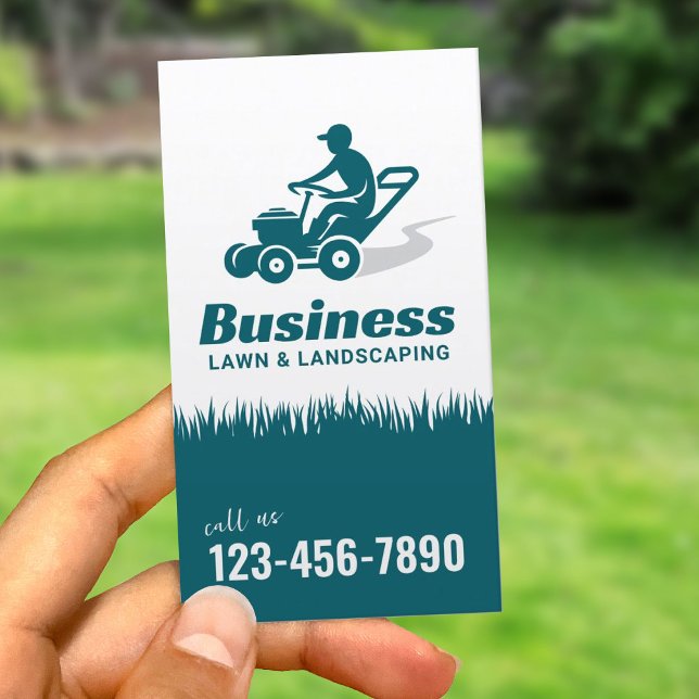 Cartão De Visita Servidores Lawn & Landscaping (Criador carregado)