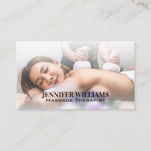 Cartão De Visita Sessão de Massagem Mulher no Spa
