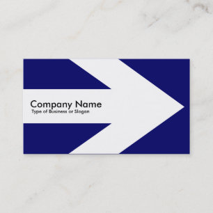 Cartão De Visita Seta v3 (branco) - Marinho azul 000066