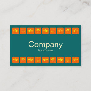 Cartão De Visita Setas amarelas e laranjaLED - Verde-chato