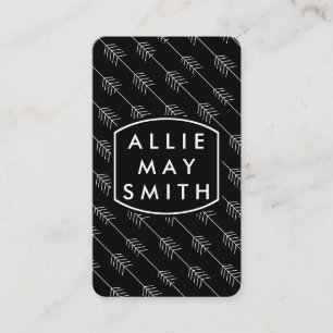 Cartão De Visita Setas brancas / Pretas