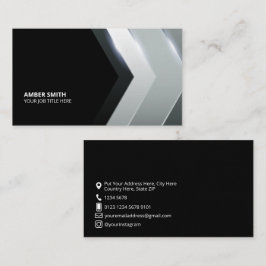 Cartão De Visita Setas Geométricas Modernas | Ícones em Negócios Pr