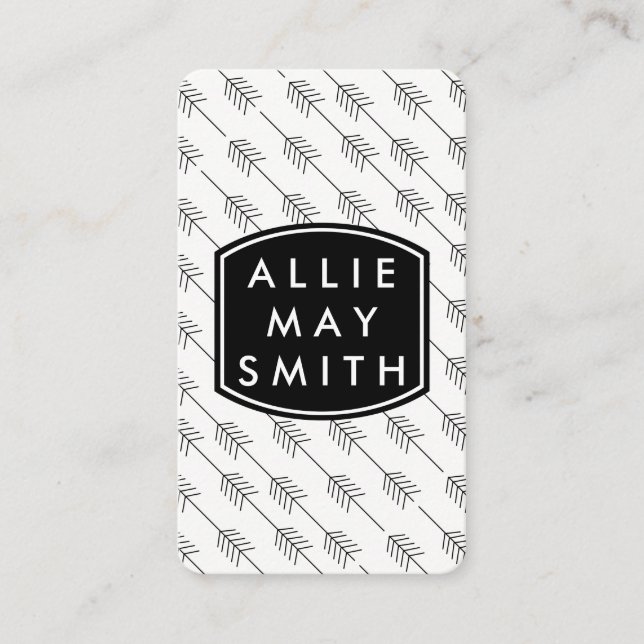 Cartão De Visita Setas Pretas (Frente)