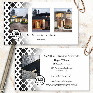Cartão De Visita Seu arquiteto de logotipos do portfólio de fotos
