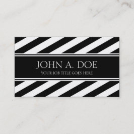 Cartão De Visita Seu CargoTitle! Bares Diagonais da Fita B/W