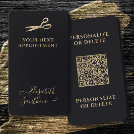 Cartão De Visita Seu Código QR Lista de Cabelos de Luxo Próximo Com