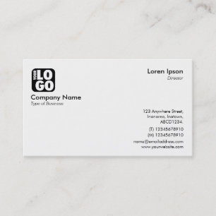 Cartão De Visita Seu logotipo - Branco