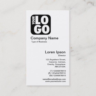Cartão De Visita Seu logotipo - branco