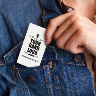 Cartão De Visita Seu logotipo de Banda - Escolha sua cor de fundo l