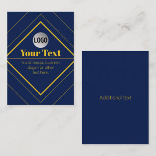 Cartão De Visita Seu logotipo e modelo de design personalizável