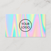 seu logotipo em iridescência simulada pastel