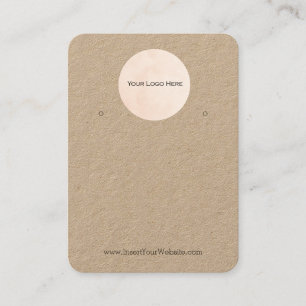 Cartão De Visita Seu logotipo Kraft entendendo o portátil da placa