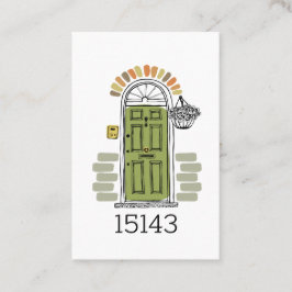 Cartão De Visita Seu Nome do Realtor no Marketing de Código Zip