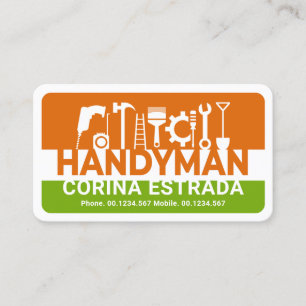 Cartão De Visita Seu Nome Handyman Signage Building