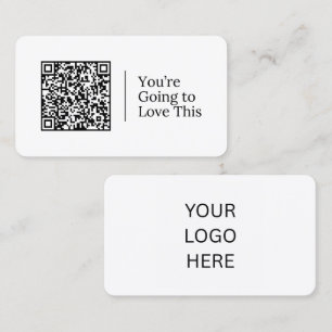 Cartão De Visita Seu Próximo Favorito Está Aqui Código QR e Logot
