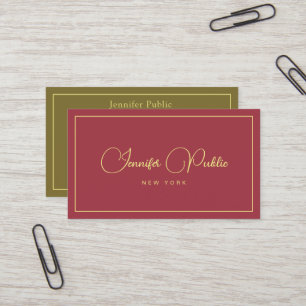 Cartão De Visita Seu Script Elegante Profissional de Texto Personal