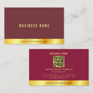 Cartão De Visita Seu Texto Personalizado Elegante Ouro Profissional
