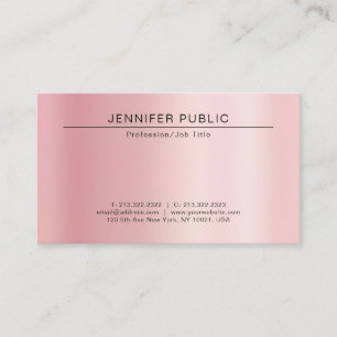 Cartão De Visita Seu Texto Personalizado Moderno Chic Template Rosa