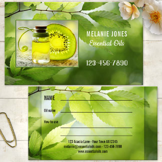 Cartão De Visita Seus Óleos Essenciais Aromaterapia