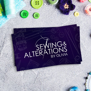 Cartão De Visita Sewing and Alterations - Arte em Linha