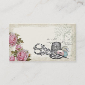 Cartão de visita Sewing do MARFIM das noções