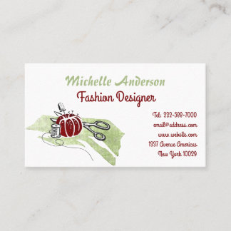 Cartão De Visita Sewing e forma