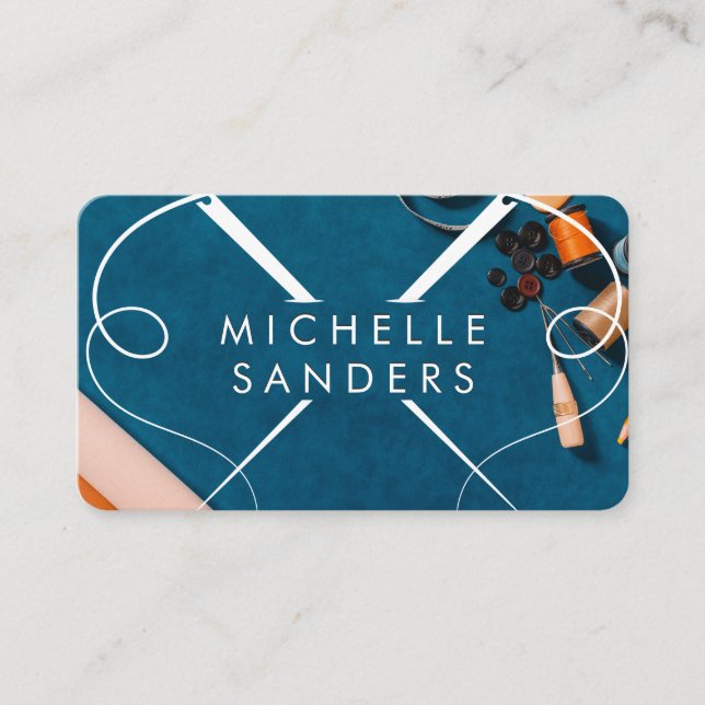 Cartão De Visita Sewing Tools | Seamstress (Frente)
