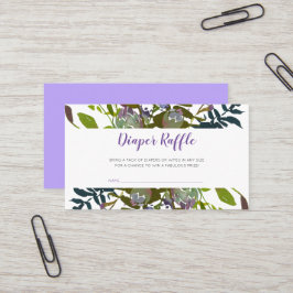 Cartão De Visita Sexo Neutro Por Aquarela Floral Fralda Raffle