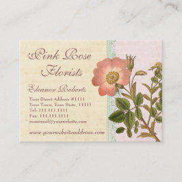Cartão De Visita Shabby Elegance Vintage Chic Pink Dog Rosa