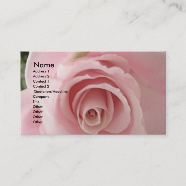 Cartão De Visita Shabby Sweet Rosa (Frente)