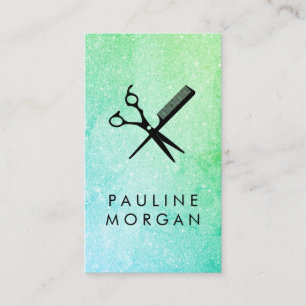 Cartão De Visita Shear e Comb - Glitter Elegante