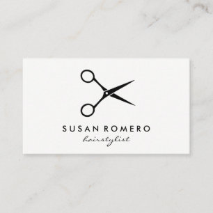 Cartão De Visita Shears Salon Simples