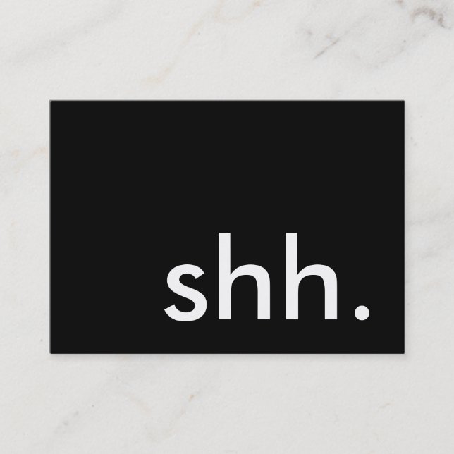 Cartão De Visita shh. é um partido de surpresa! (Frente)