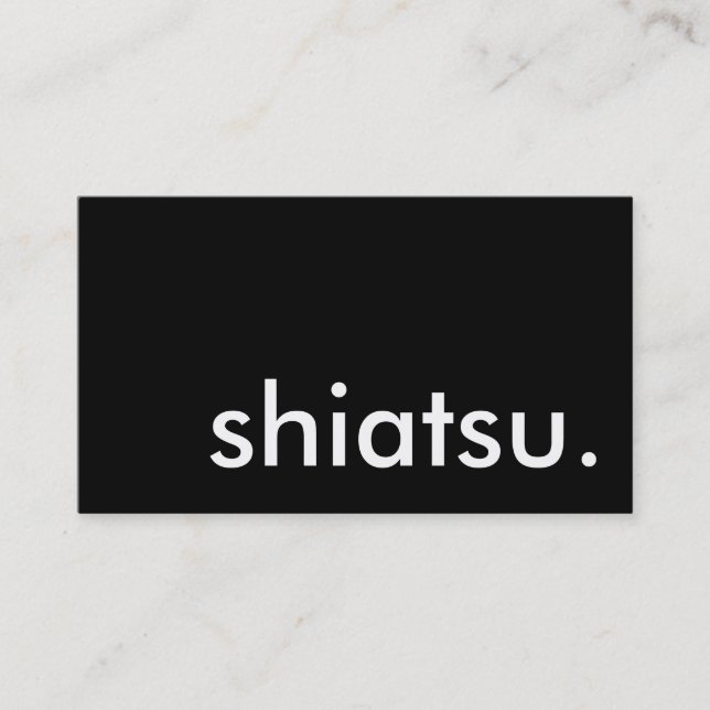Cartão De Visita shiatsu. (cor personalizável) (Frente)