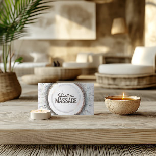 Cartão De Visita Shiatsu Massage Estilo Japonês Shimmering Círcul