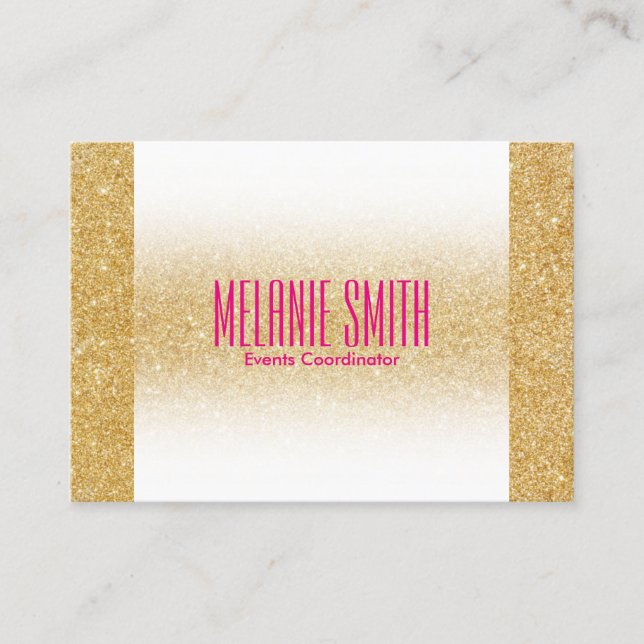 Cartão De Visita Shimmer Dourado Luxe (Frente)