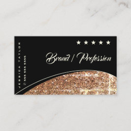 Cartão De Visita Shimmery Elegante Luminoso Dourado Destruído