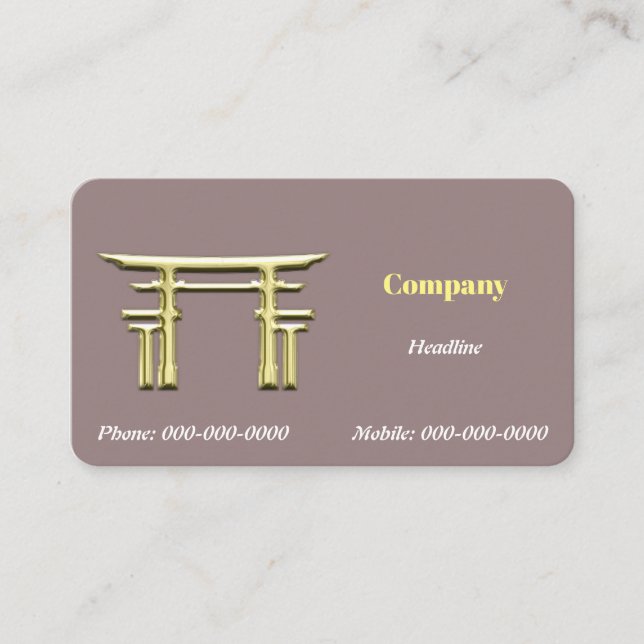 Cartão De Visita Shinto Dourado (Frente)