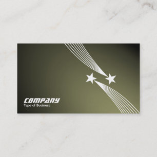 Cartão De Visita Shooting Stars v2 - Branco em Spotlit Khaki
