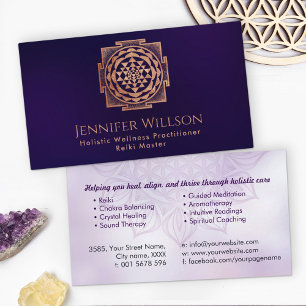Cartão De Visita Shri Yantra - Sri Lanka - Shri Chakra - Cobre