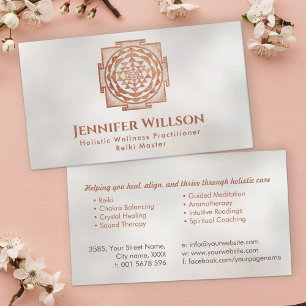 Cartão De Visita Shri Yantra - Sri Lanka - Shri Chakra - Cobre