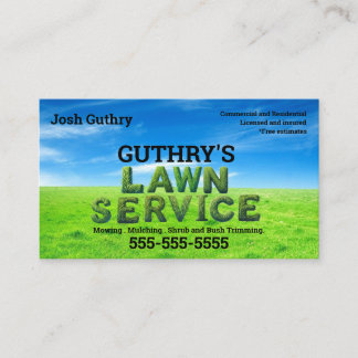 Cartão De Visita Shrubs Bliss Lawn Service Business Card