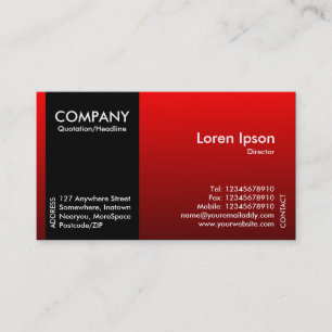 Cartão De Visita SideBand preto - vermelho protegido