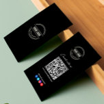 Cartão De Visita Siga a Digitalização para se conectar com o código<br><div class="desc">Siga a Digitalização para se conectar com o código QR nos Estados Unidos Cartão de visita branco preto</div>