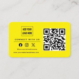 Cartão De Visita Siga a Digitalização para se conectar conosco em a