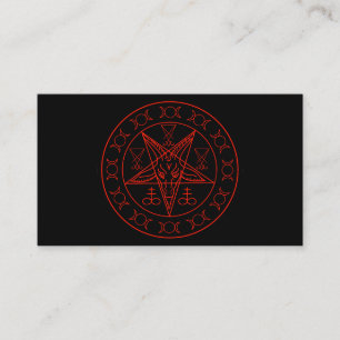 Cartão De Visita Sigil da lua tripla de Baphomet e sigil do lucifer