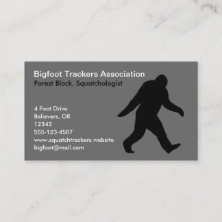 Cartão De Visita Silhouette Bigfoot
